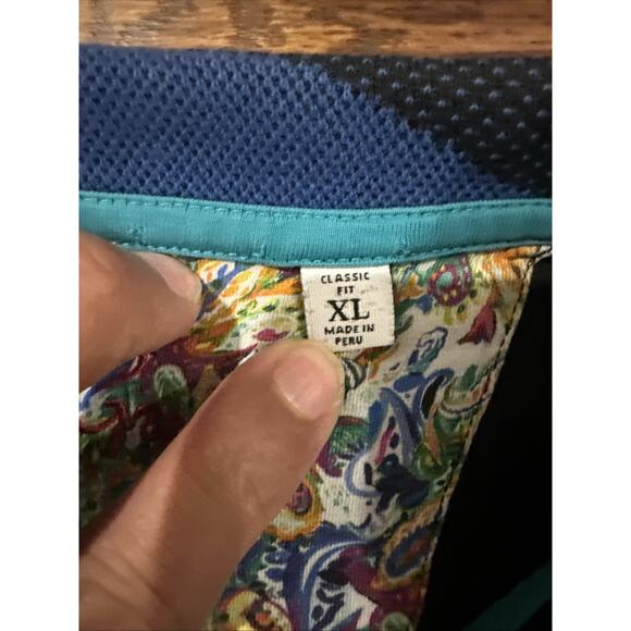 Robert Graham Polo Shirt Xl Classic Fit Black - Picture 7 of 13